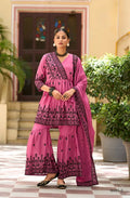 Anaita Rani Pink Chinon Readymade Sharara Suit with Embroidery Work