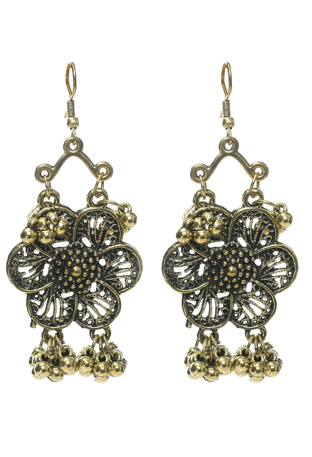 Mominos Fashion Johar Kamal Golden-Plated Brass Finish Floral Desgin Choker For Women