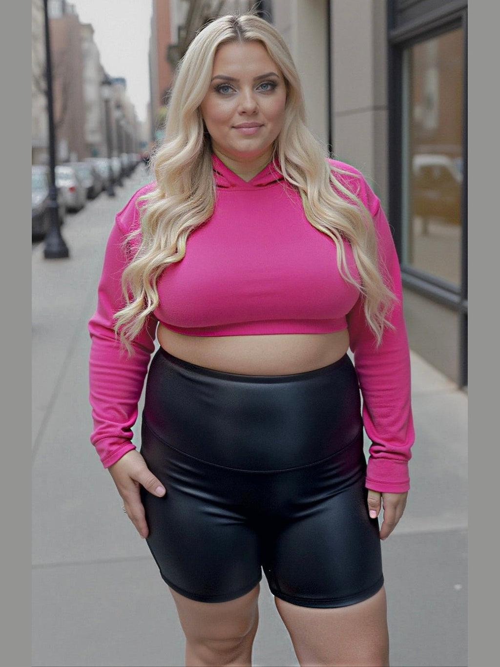 Lainey Leather Suck & Tuck Biker Shorts