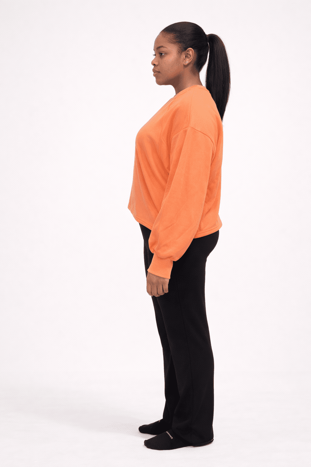 Light Fleece Midi Balloon Sleeve Sweater
