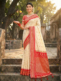 Shree Shyam Fashion Cream Soft Silk Saree