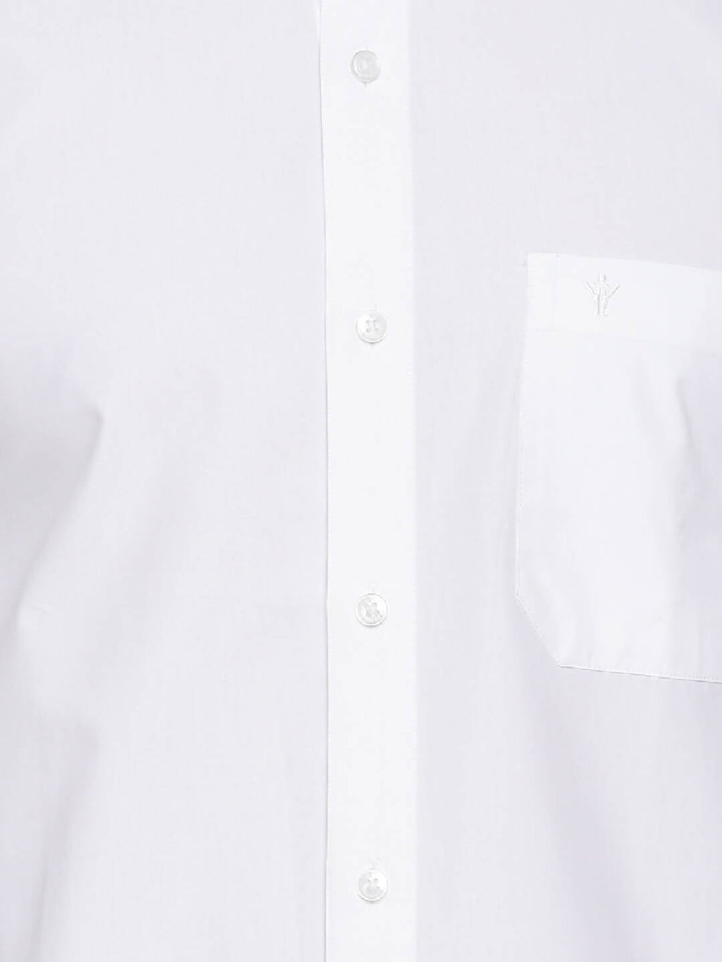 Ramraj Cotton Mens Full Sleeve Formal Poly Cotton White Shirt