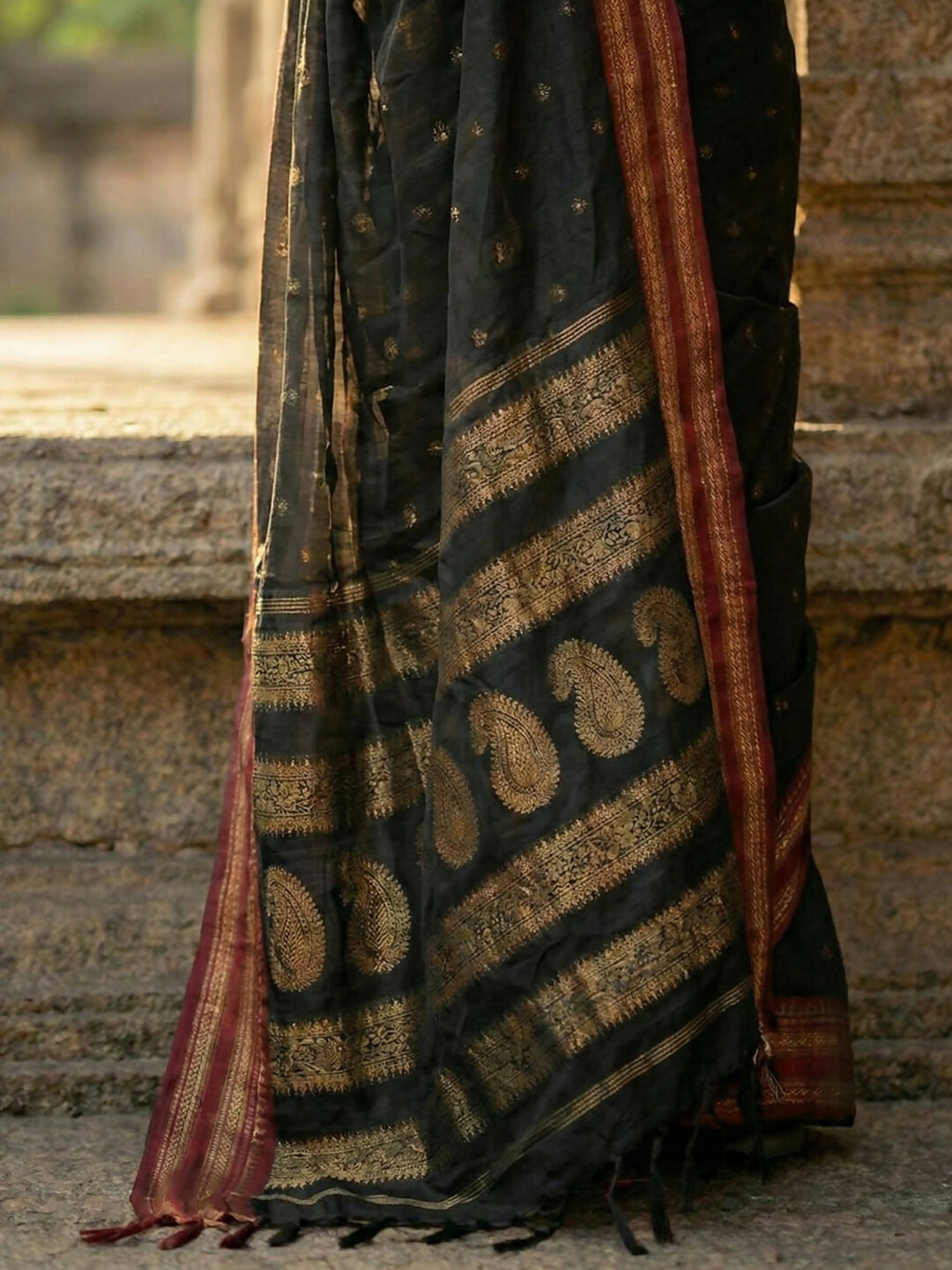 Shree Shyam Fashion Black Soft Silk Saree