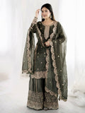 Teeya Creation Womens New Trendy Embroidery Coding And Sequence Work Grey Kurta Set