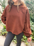 Light Fleece Midi Balloon Sleeve Sweater