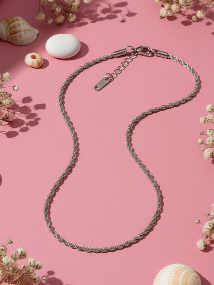NVR Women German Silver Oxidised Chain