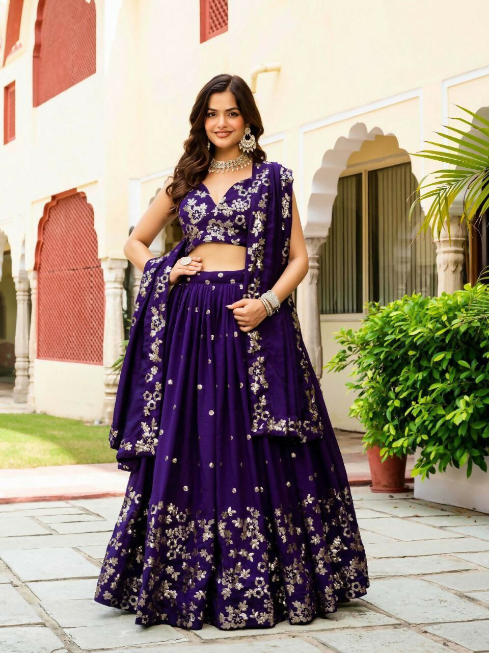 Lehenga Mart Designer Indian Wedding Lehenga Choli-Blue