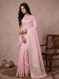 Shree Shyam Fashion Light Pink Cotton Saree