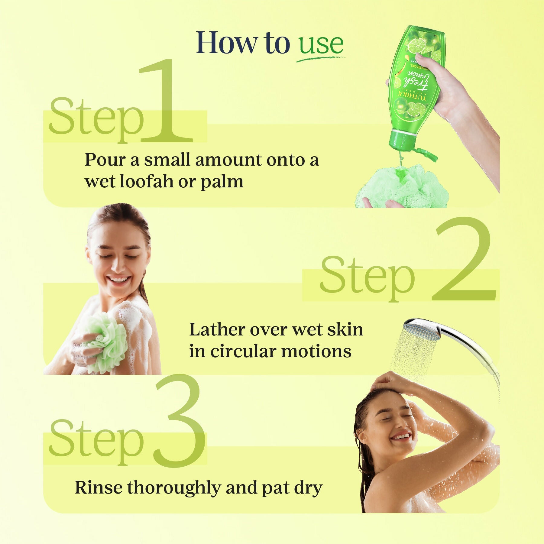 Yuthika Fresh Lemon Body Wash Shower Gel