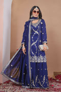 Teeya Creation Blue Color Vichitra Silk Embroidery Work Wedding Wear Palazzo Set