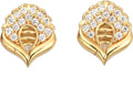 AanyaCentric Elegant Gold-Polished Ad American Diamond Earrings for Women Girls of All Ages