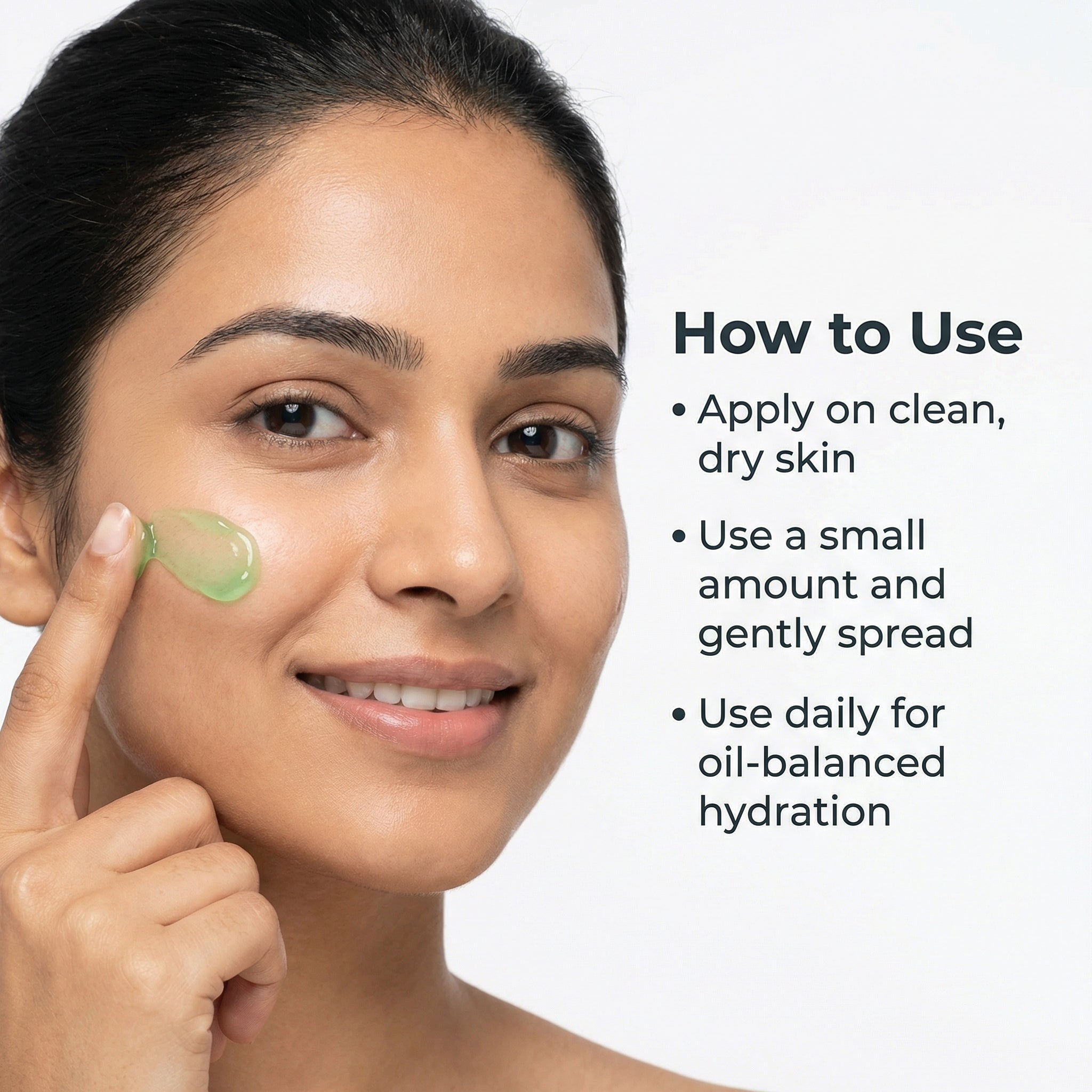 VedicDerm Green Tea Matcha Gel Moisturiser with Squalene and Niacinamide