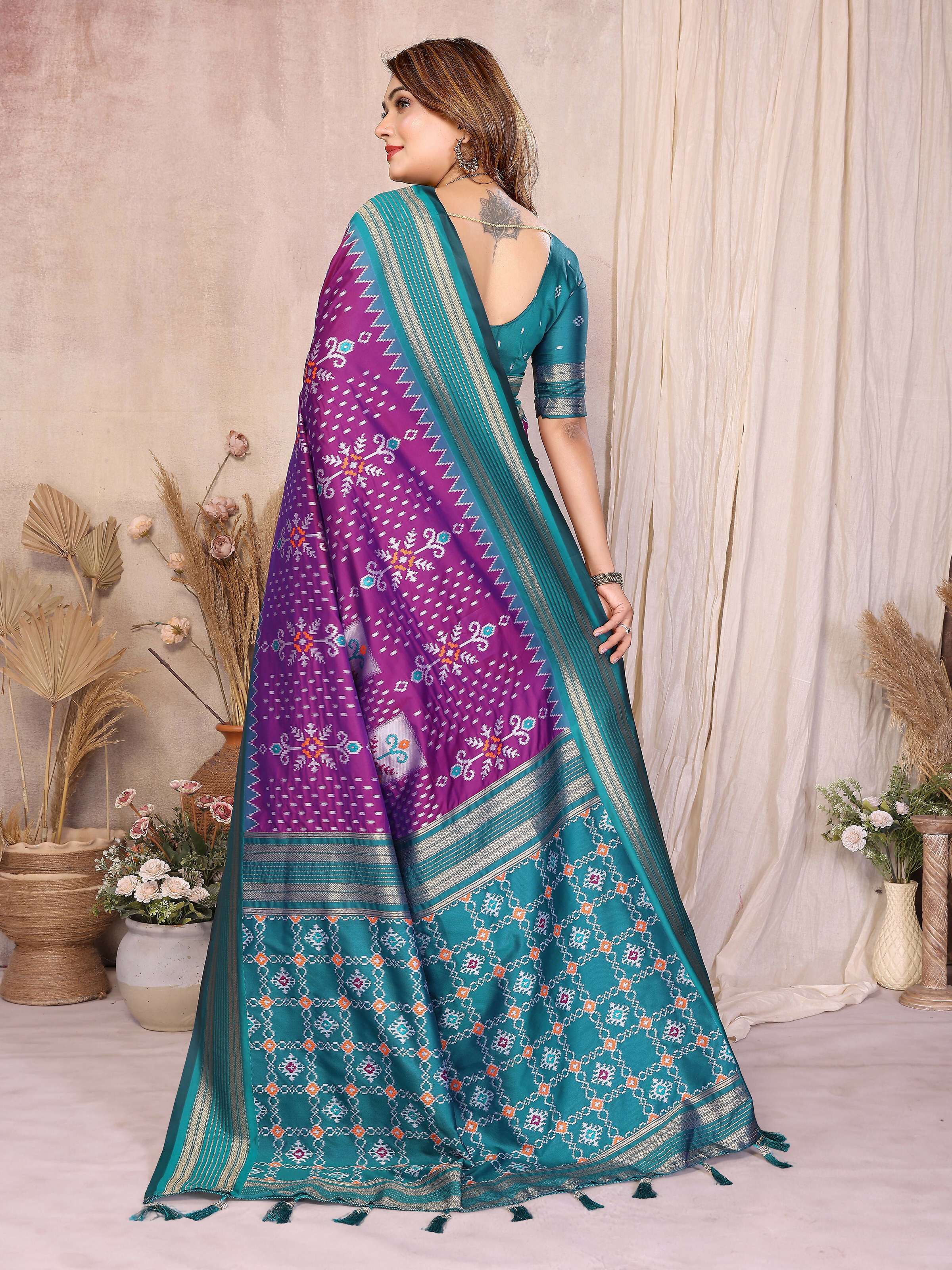 Aastha Fashion Wine Soft Silk Weaving Saree