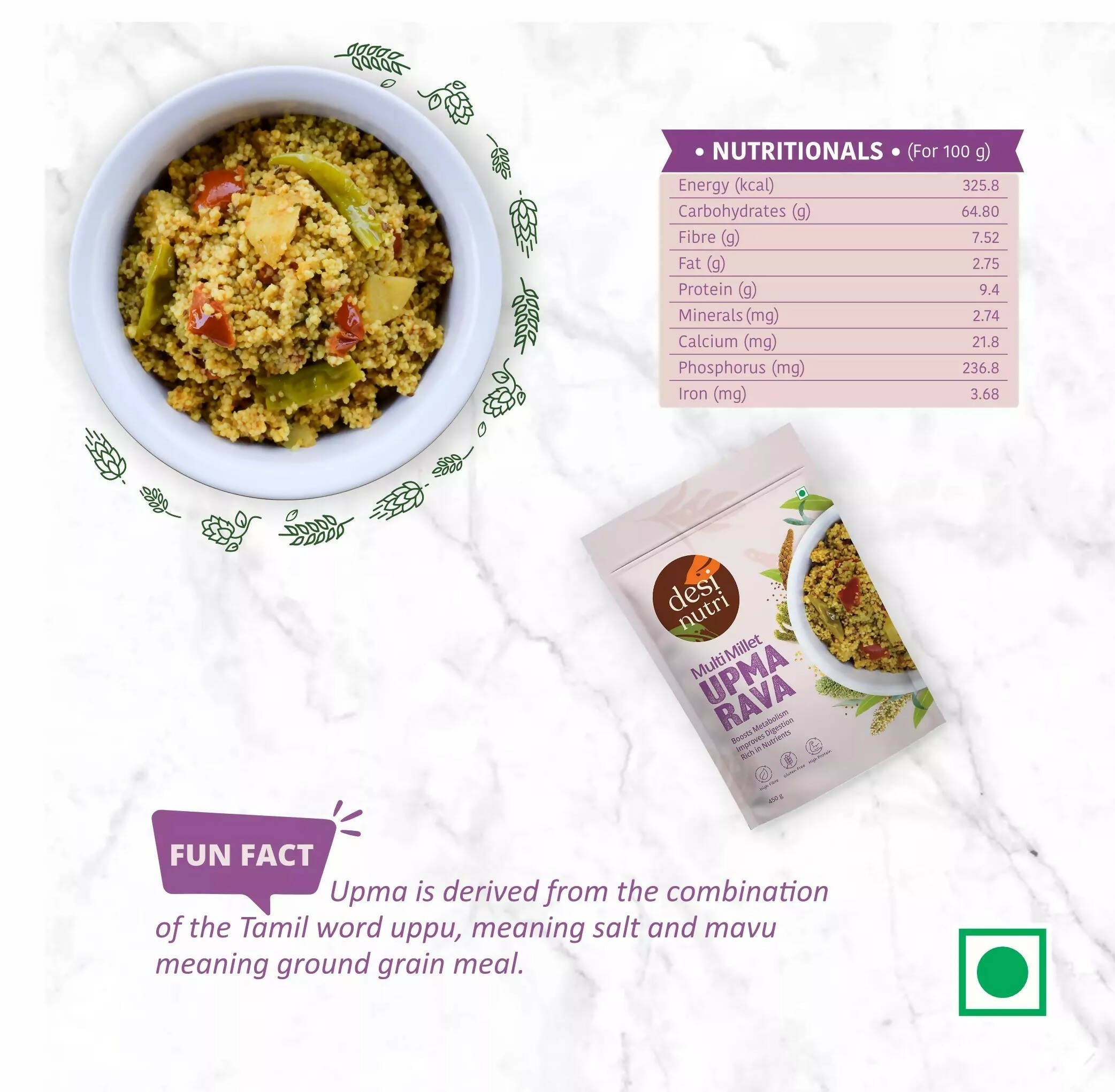 Desi Nutri Multi Millet Upma Rava