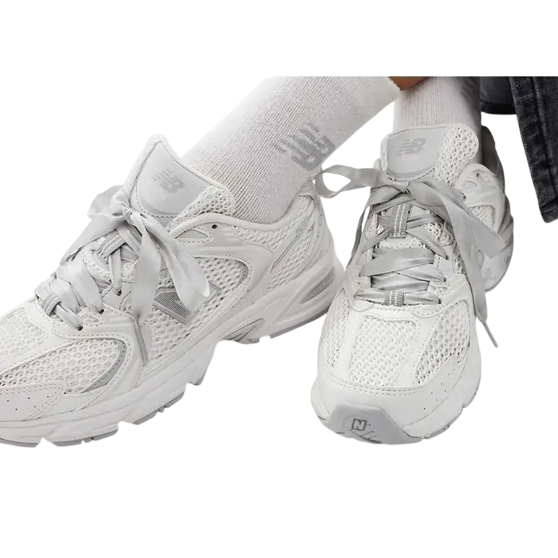 New Balance 530 Ribbon Laces White Beige Silver (Women's)