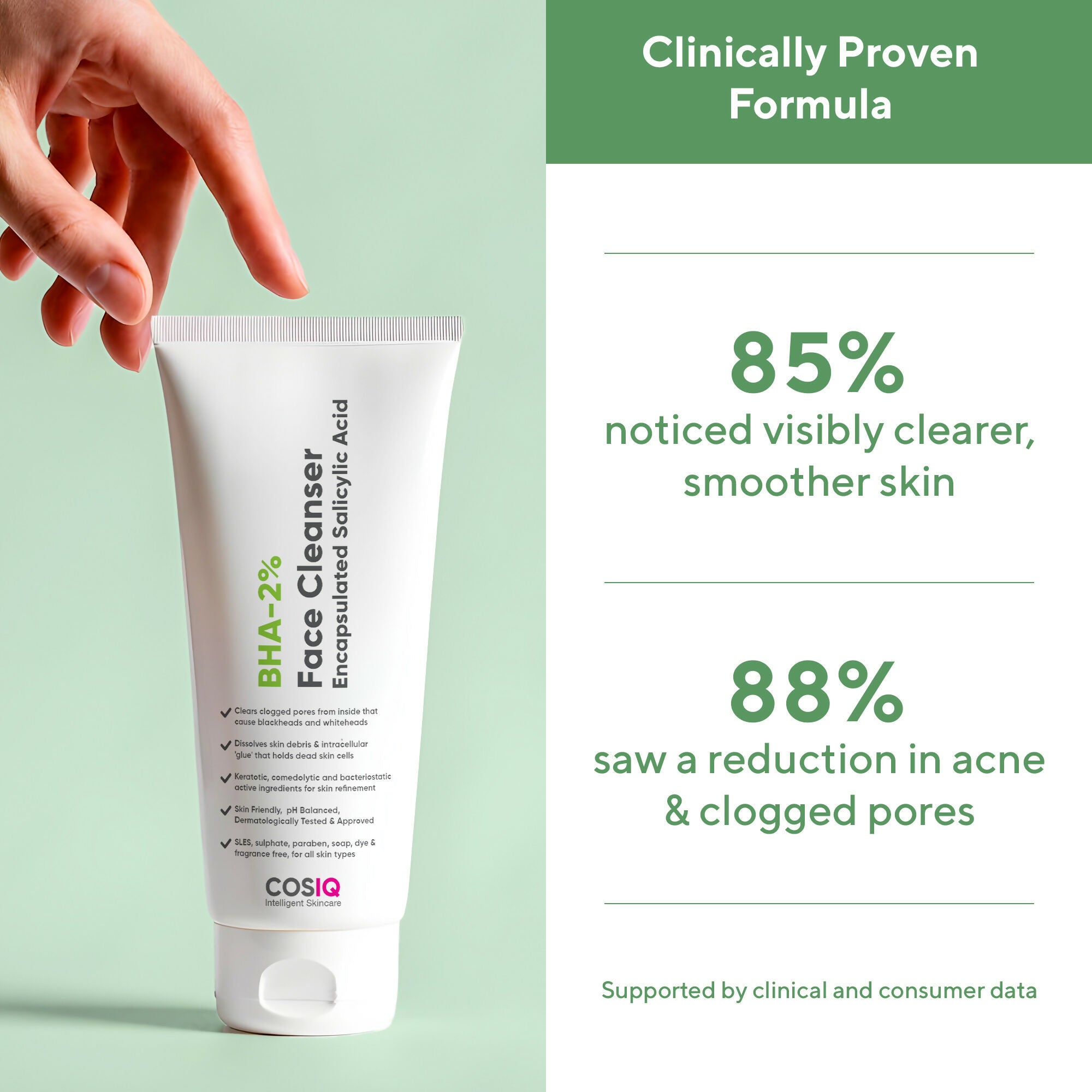Cos-IQ Salicylic Acid 2% Face Cleanser with BHA