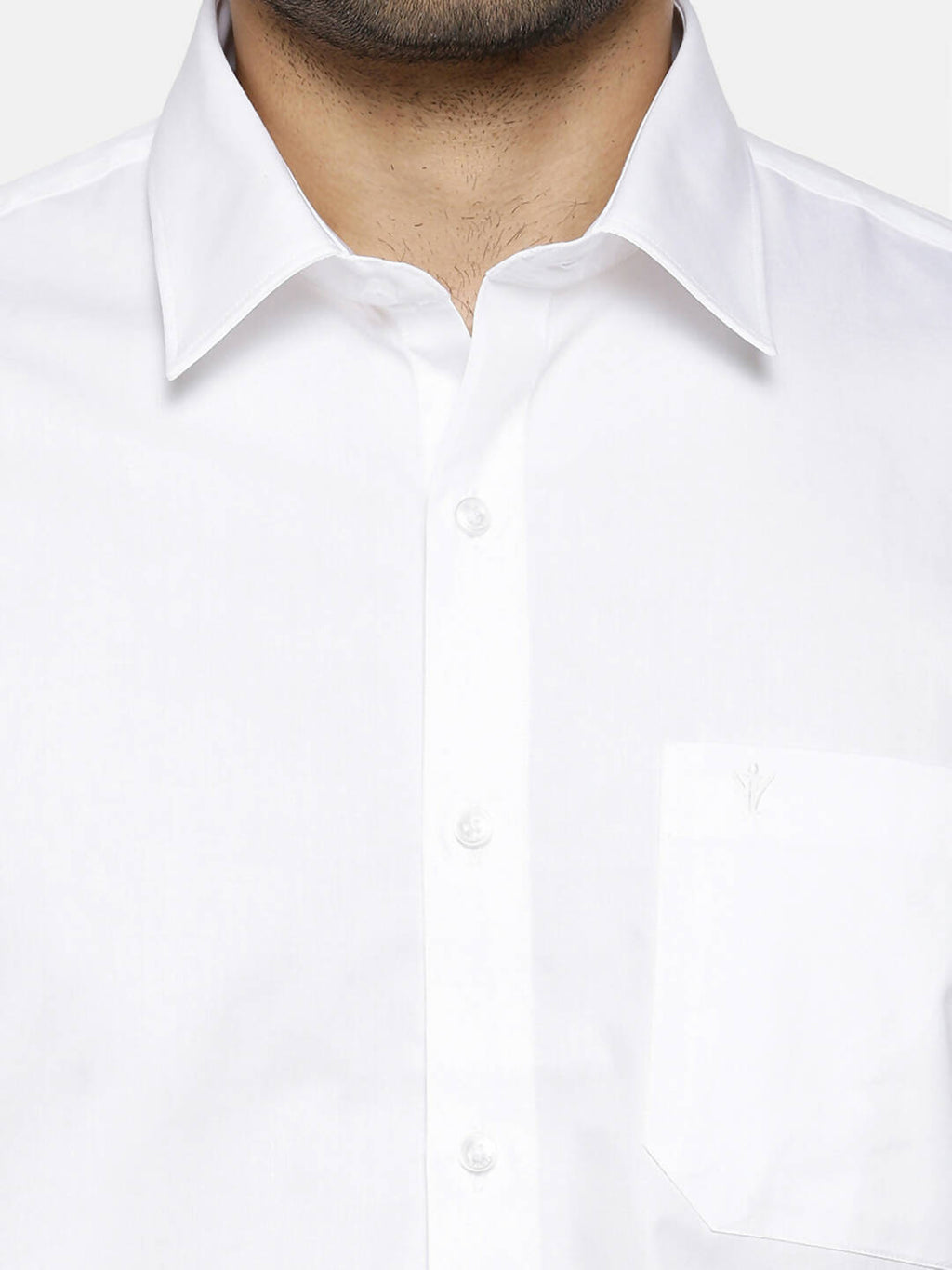 Ramraj Cotton Mens Full Sleeve Formal 100 % Cotton White Shirt