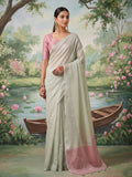 Shree Shyam Fashion Silver Tissue Silk Saree