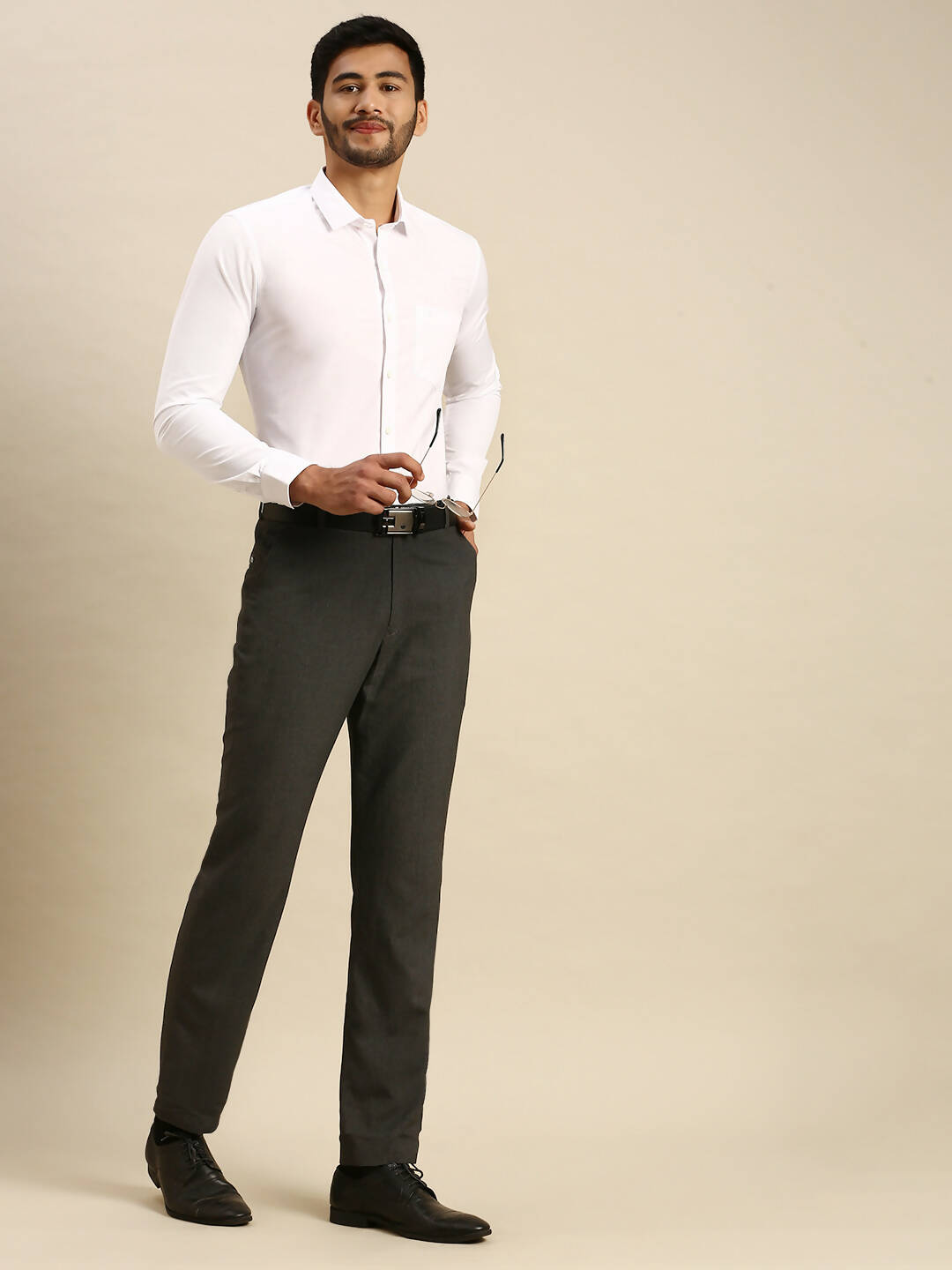 Ramraj Cotton Mens Full Sleeve Formal 100 % Cotton White Shirt