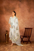 Joban Fashion Off White Blue Hand Block Printed Cotton Suit Set
