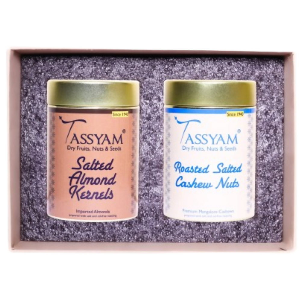 Tassyam Organics Dry Fruit Set - Salted Cashew and Almonds