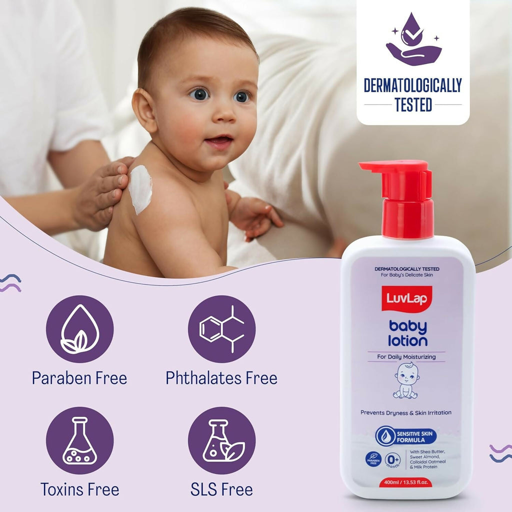 LuvLap Baby Wash & Shampoo + Baby Lotion Combo Set