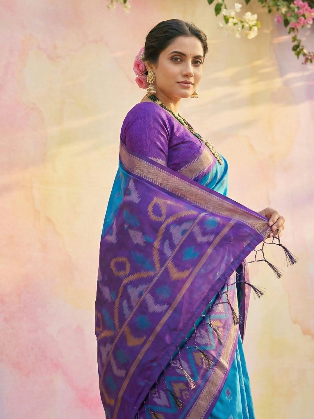 Shree Shyam Fashion Blue Soft Silk Saree
