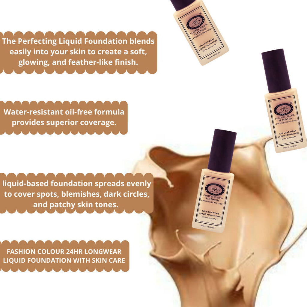 Fashion Colour 24HR Long Wear Liquid Foundation-Nude (Fair Skin Tone)