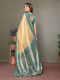 Anaita Cream Tissue Silk With Paithani Woven Saree With Blouse