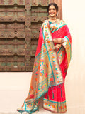 Anaita Pink Silk Saree With Blouse Piece