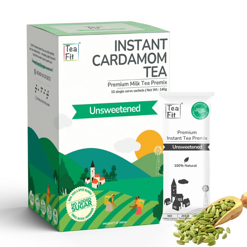 TeaFit Premium Zero Sugar Instant Tea Premix - Masala & Cardamom
