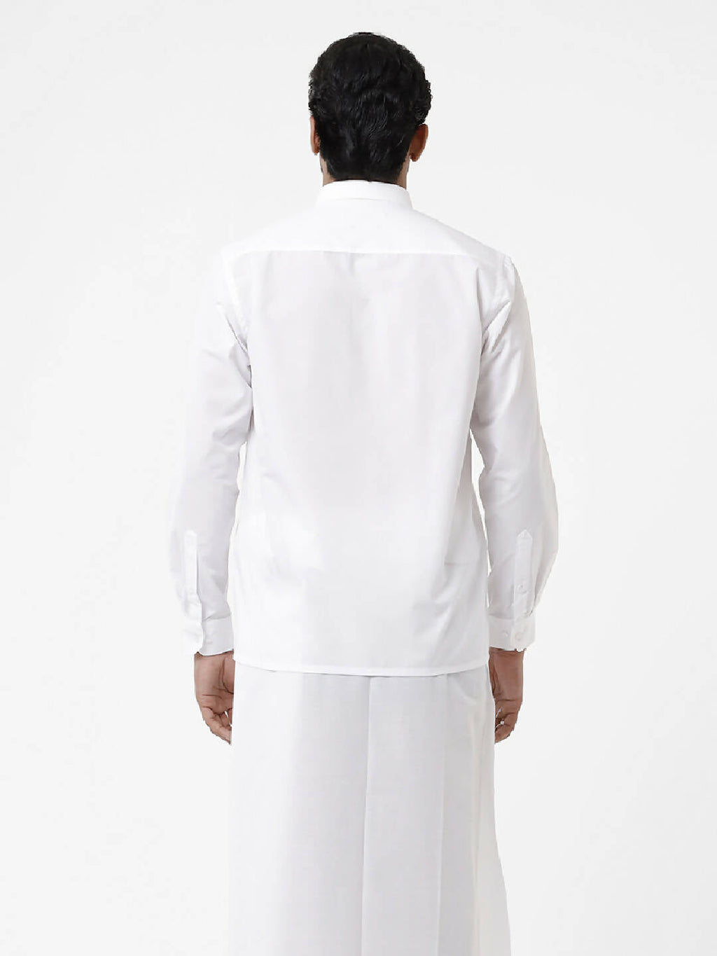 Ramraj Cotton Mens Full Sleeve White Shirt Plus Size - Samrat Cotton