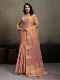Shree Shyam Fashion Light Pink Tissue Silk Saree