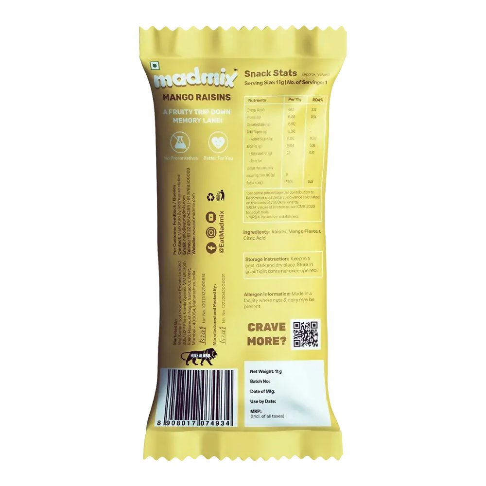Madmix Mango Mood Raisins