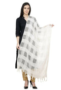 Mominos Fashion Moeza White Window Cotton Dupatta
