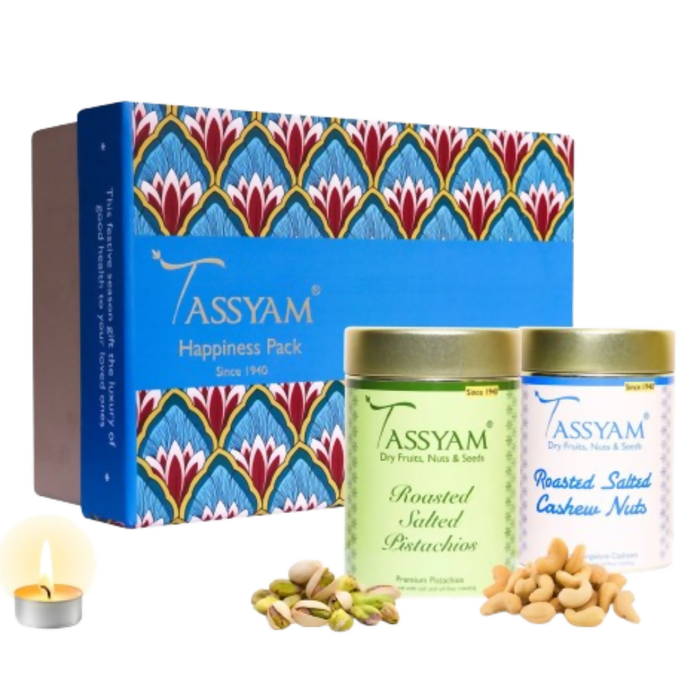 Tassyam Organics Dry Fruit Set - Salted Cashew and Pistachios