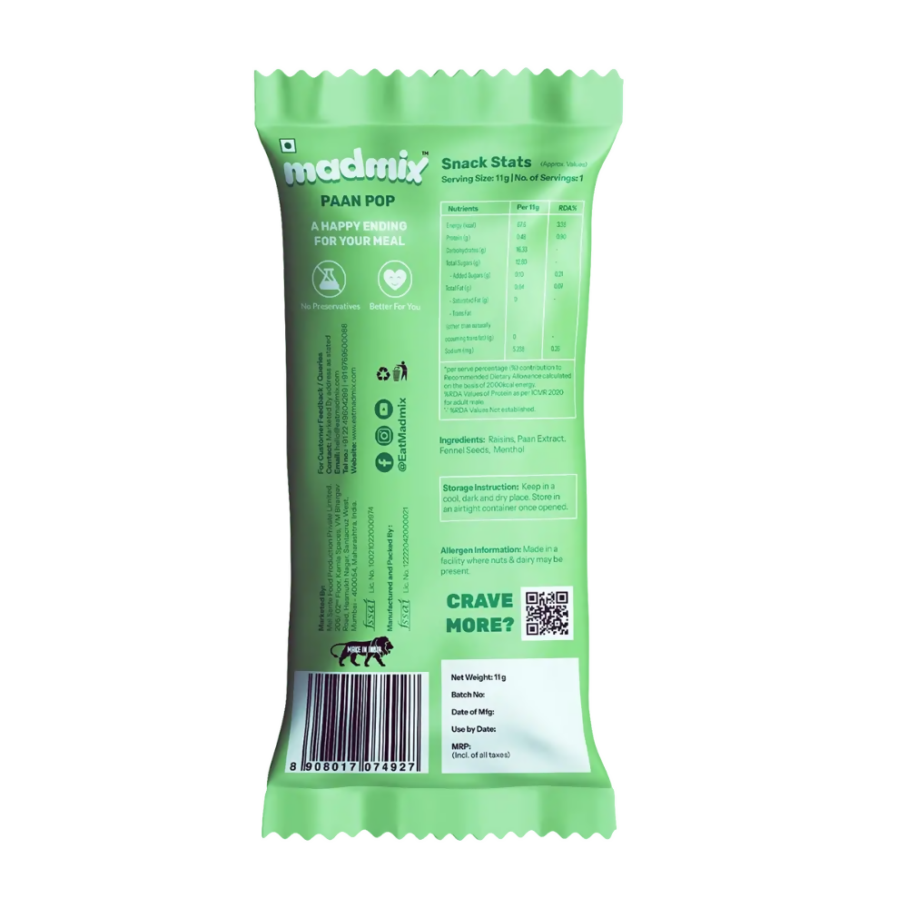 Madmix Paan Pop Raisins