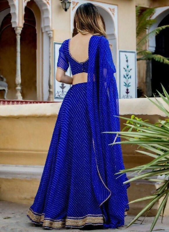 Lehenga Mart Designer Indian Wedding Lehenga Choli-Blue