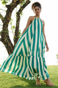 Aayaa Designer Printed Full Flared Gown - Multi Color