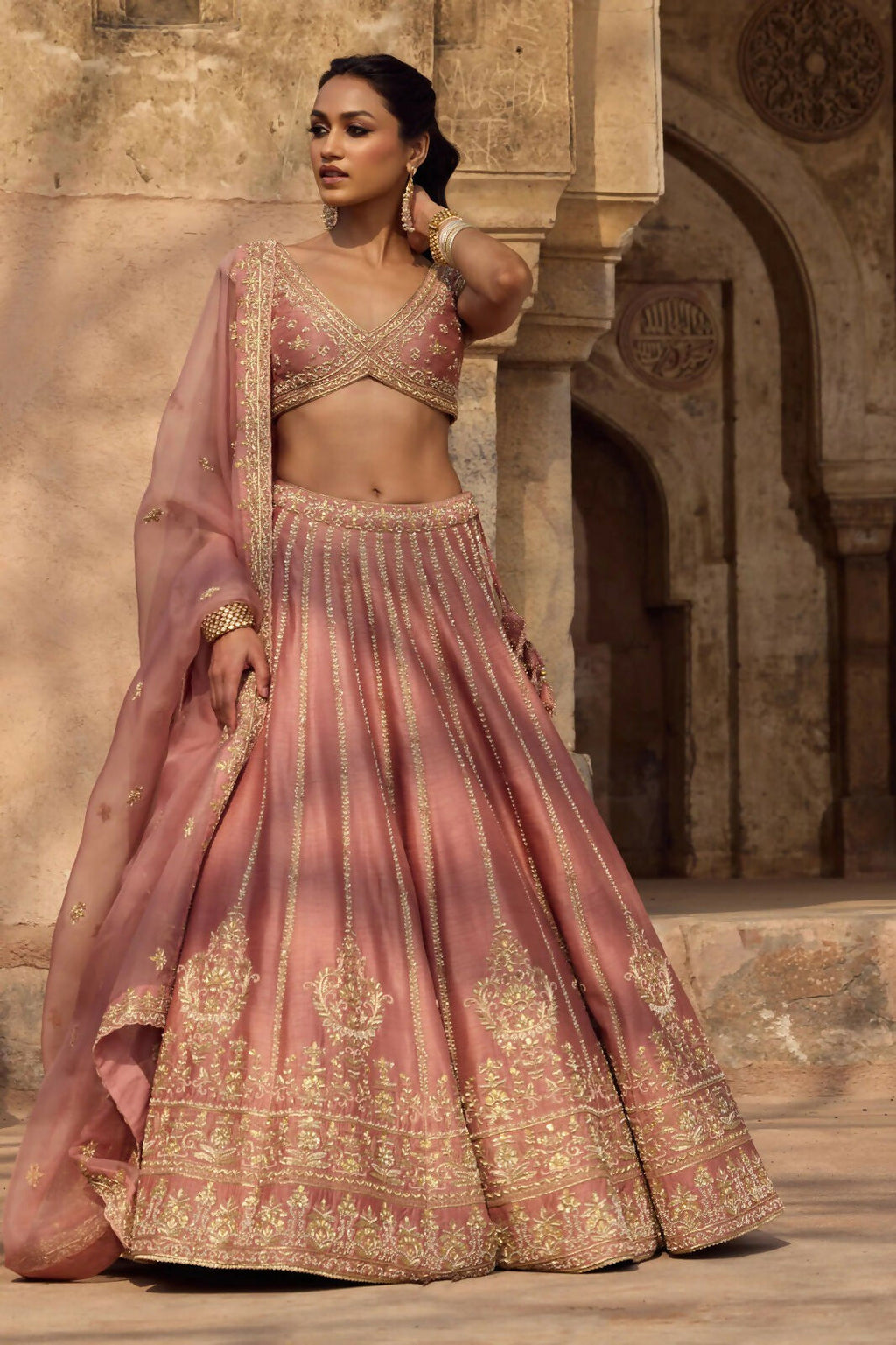 Lehenga Mart Designer Indian Wedding Lehenga Choli-Light Pink