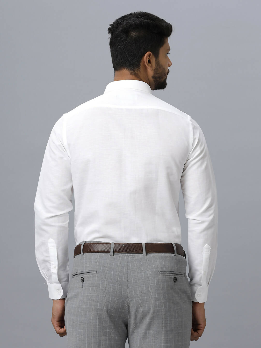 Ramraj Cotton Mens Full Sleeve Formal 100 % Cotton White Shirt