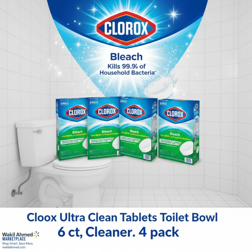 Clorox Toilet Bowl Cleaner Tablets Bleach – Ultra Clean & Long-Lasting
