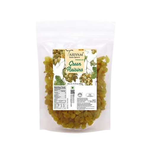 Tassyam Organics Premium Green Raisins - Pouch