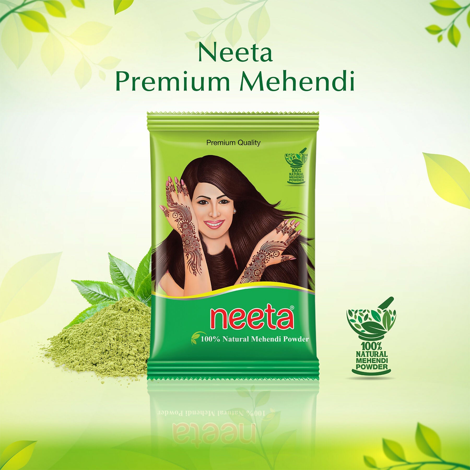 Neeta Henna Powder Enriched With Natural Herbs-Natural Brown