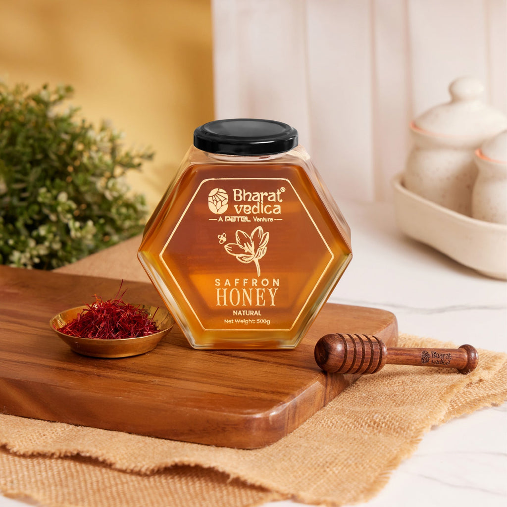 Bharat Vedica Saffron Honey - Kesar Honey / Kesar Shehad