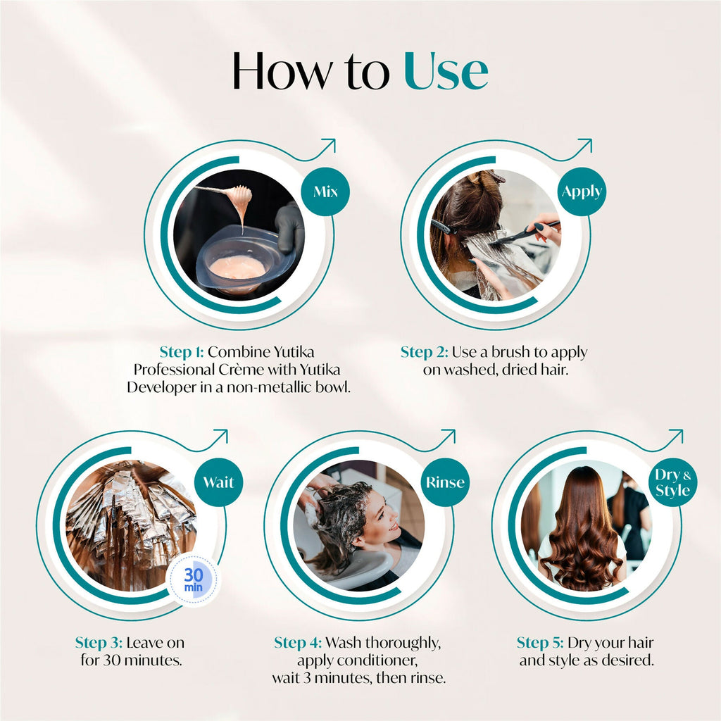 Yuthika Professional Creme Hair Colour - Light Brown