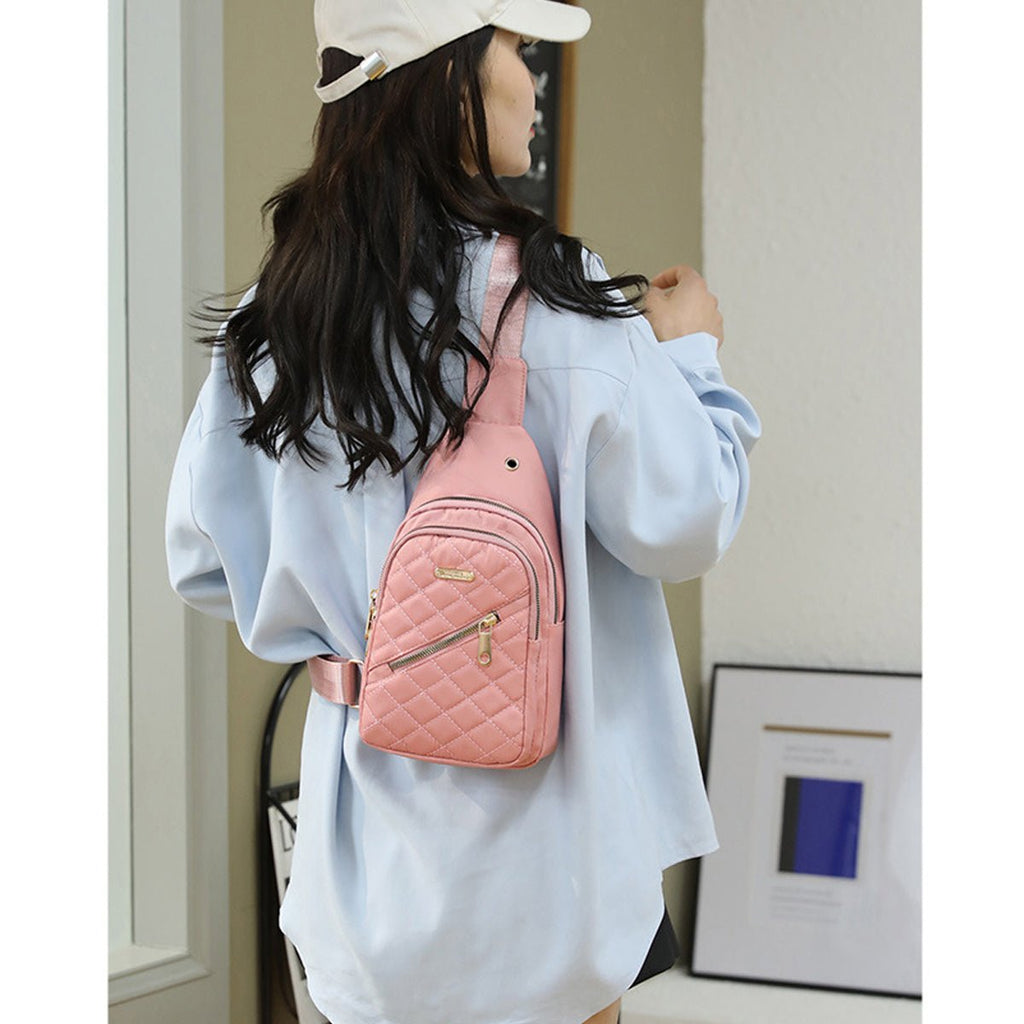 Small Chest Sling Backpack Water Resistant Nylon Shoulder Bag
