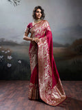 Shree Shyam Fashion Maroon Silk Blend Saree