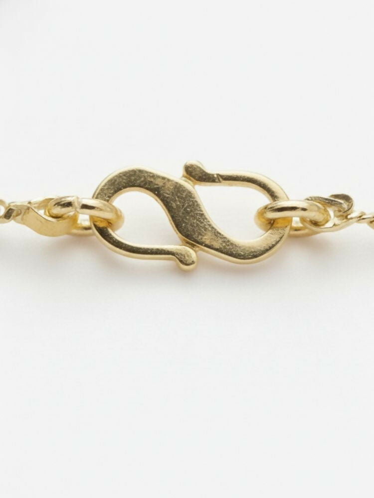 NVR Women Gold Plated Artificial Beads Layered Chain