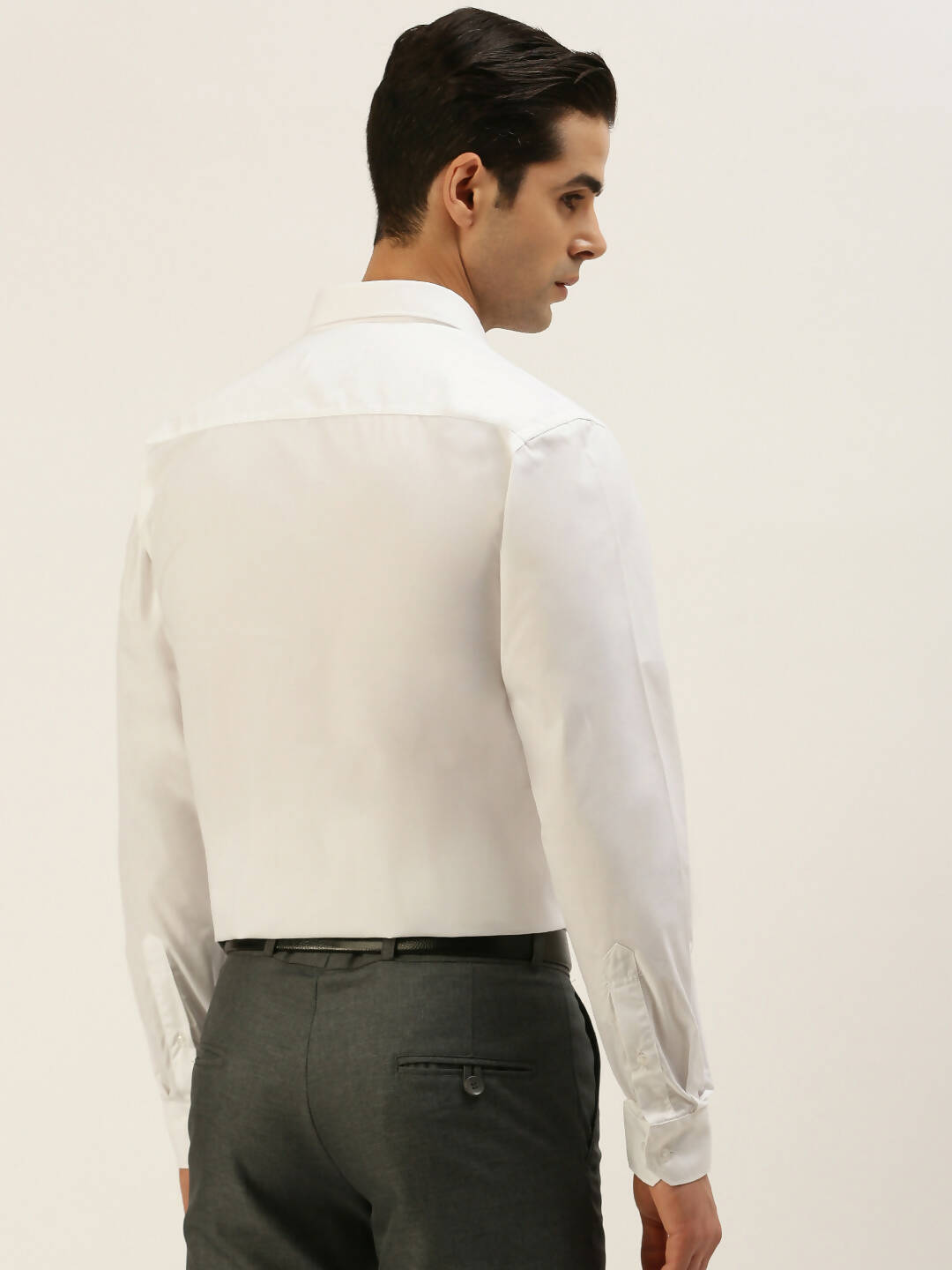 Ramraj Cotton Mens Full Sleeve Formal 100 % Cotton White Shirt